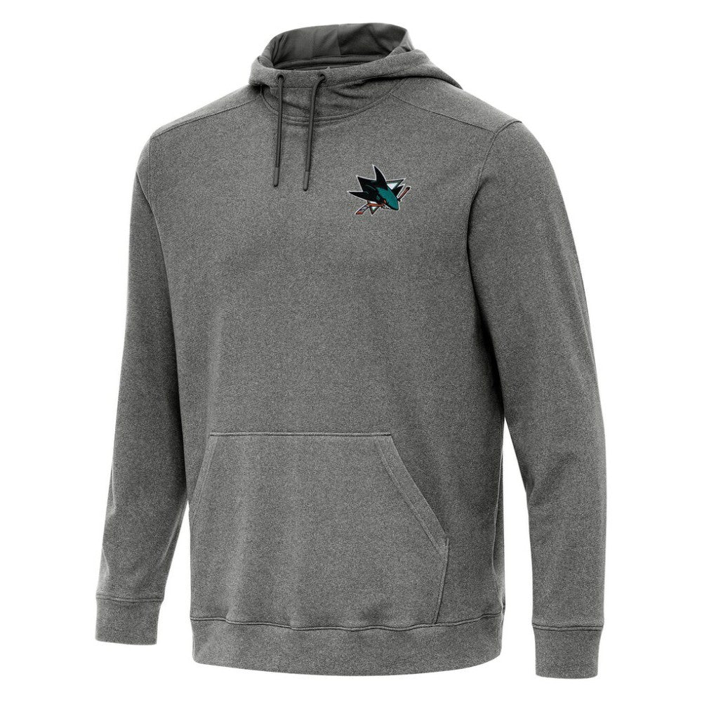 NHL Heather Black San Jose Sharks Antigua Cloud Pullover Hoodie