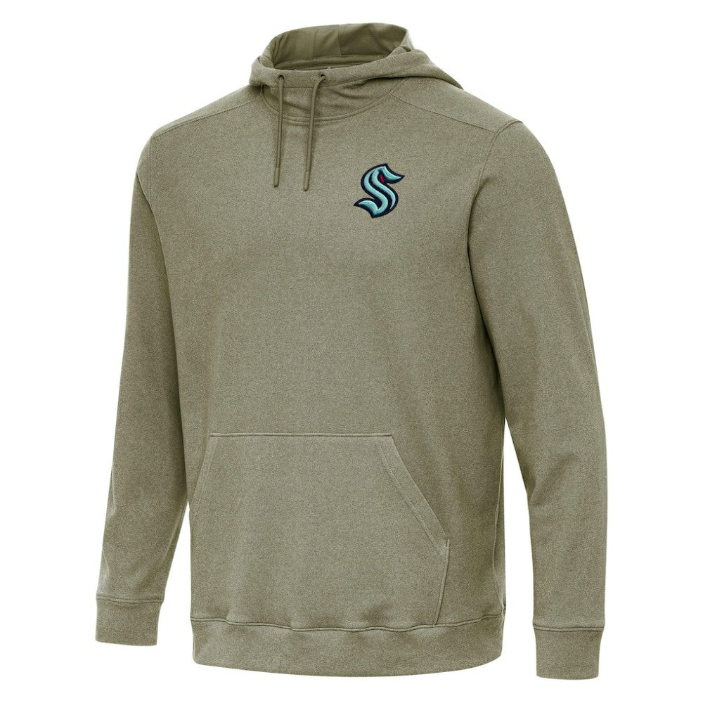 NHL Olive Seattle Kraken Antigua Cloud Pullover Hoodie