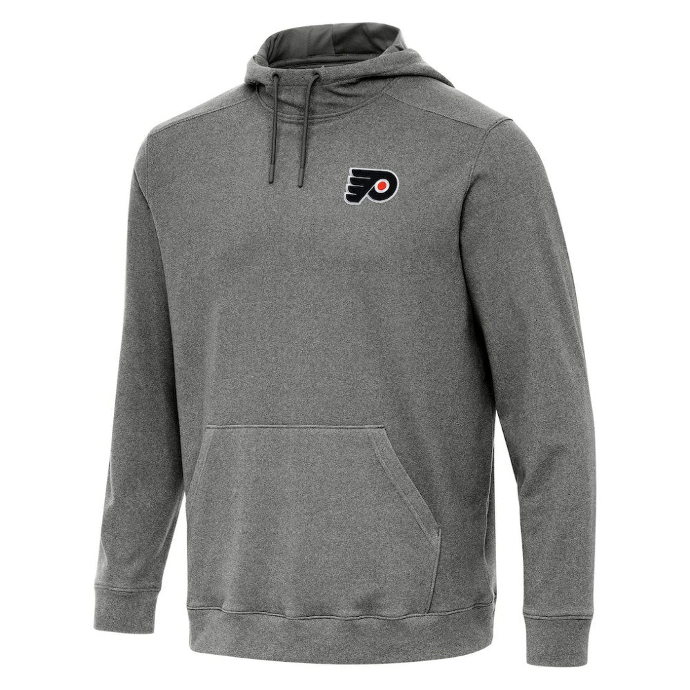 NHL Heather Black Philadelphia Flyers Antigua Cloud Pullover Hoodie