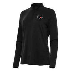 NHL Black Philadelphia Flyers Antigua Women's Reprocess Quarter-Zip Top