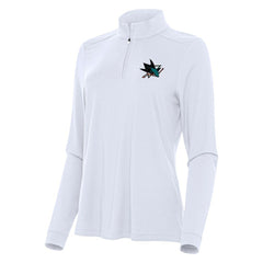 NHL White San Jose Sharks Antigua Women's Intent Quarter-Zip Top