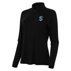 NHL Black Seattle Kraken Antigua Women's Intent Quarter-Zip Top