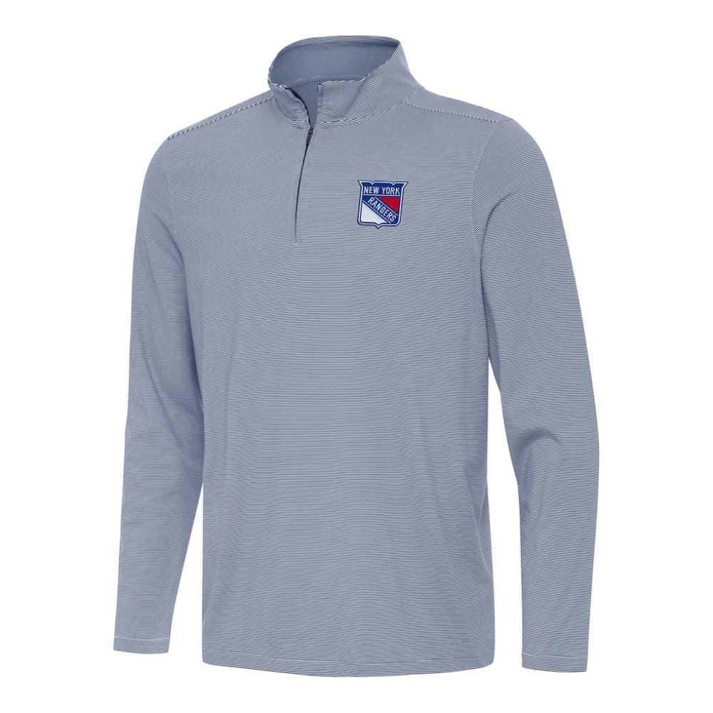 NHL Navy New York Rangers Antigua Twine Quarter-Zip Top
