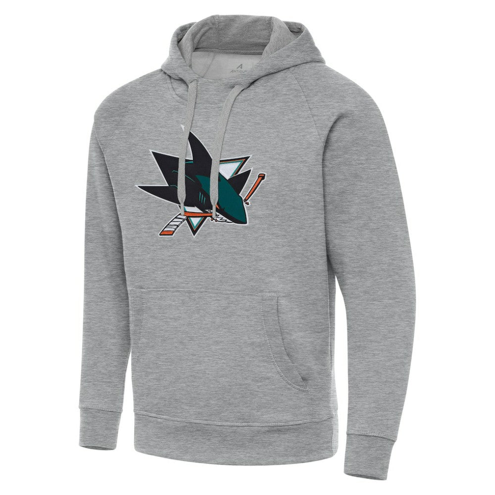 NHL Heather Gray San Jose Sharks Antigua Big & Tall Victory Pullover Hoodie