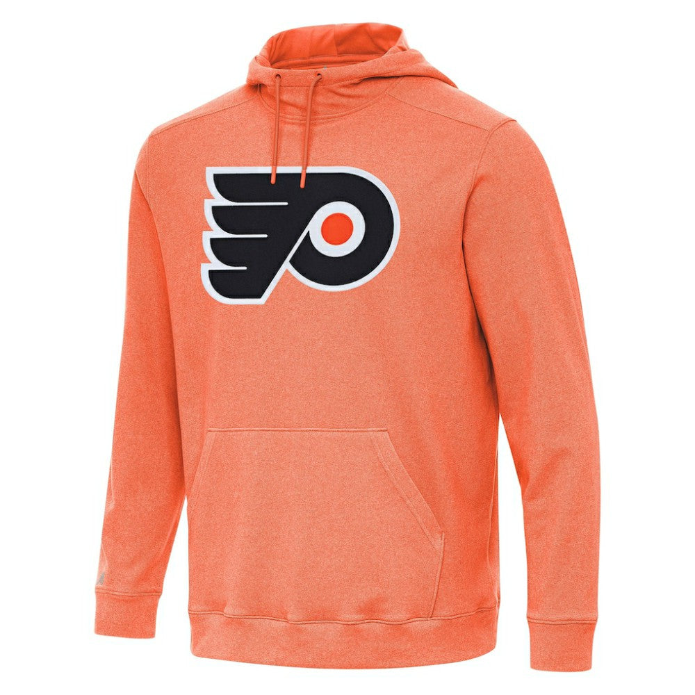 NHL Heather Orange Philadelphia Flyers Antigua Cloud Pullover Hoodie