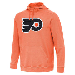 NHL Heather Orange Philadelphia Flyers Antigua Cloud Pullover Hoodie