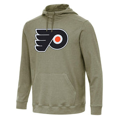 NHL Olive Philadelphia Flyers Antigua Cloud Pullover Hoodie