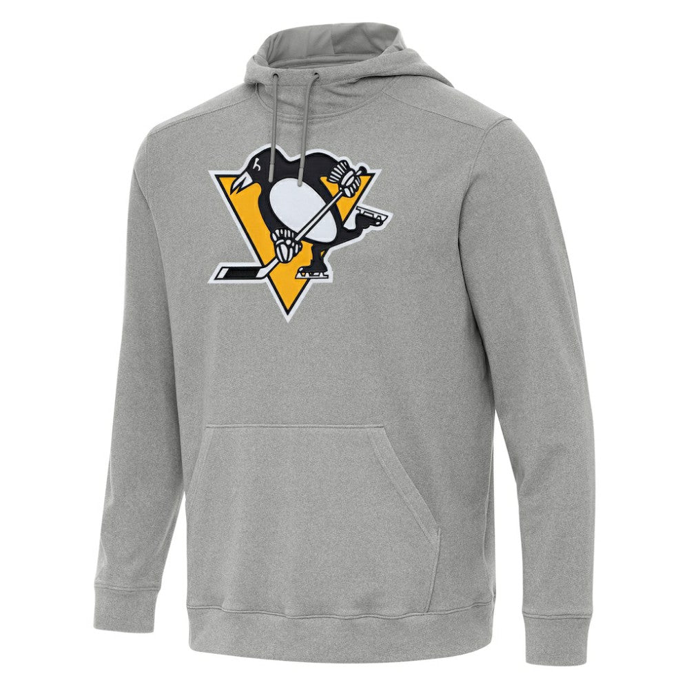 NHL Heather Gray Pittsburgh Penguins Antigua Cloud Pullover Hoodie