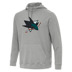 NHL Heather Gray San Jose Sharks Antigua Cloud Pullover Hoodie