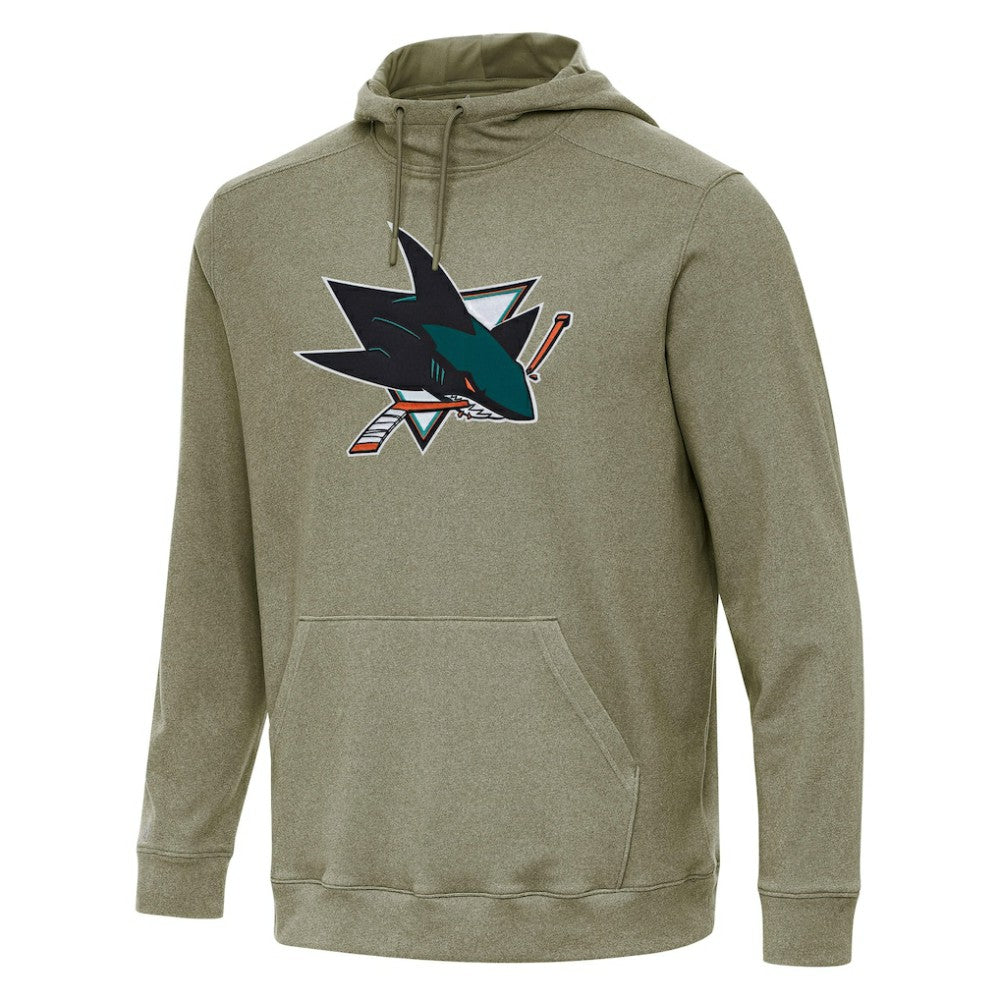 NHL Olive San Jose Sharks Antigua Cloud Pullover Hoodie
