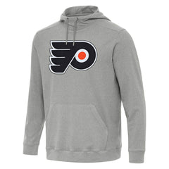 NHL Heather Gray Philadelphia Flyers Antigua Cloud Pullover Hoodie