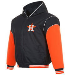 MLB Houston Astros JH Design Youth Reversible Fleece Full-Snap Hoodie Jacket