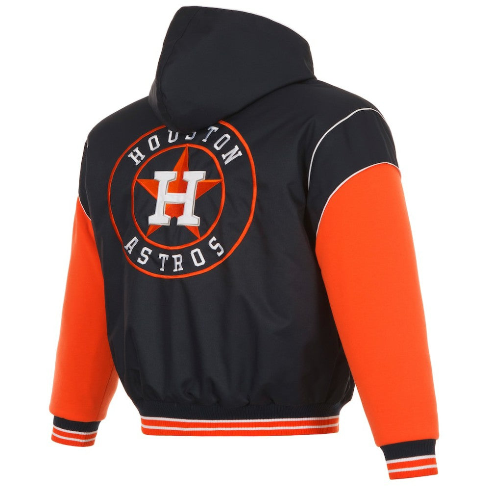 MLB Houston Astros JH Design Youth Reversible Fleece Full-Snap Hoodie Jacket