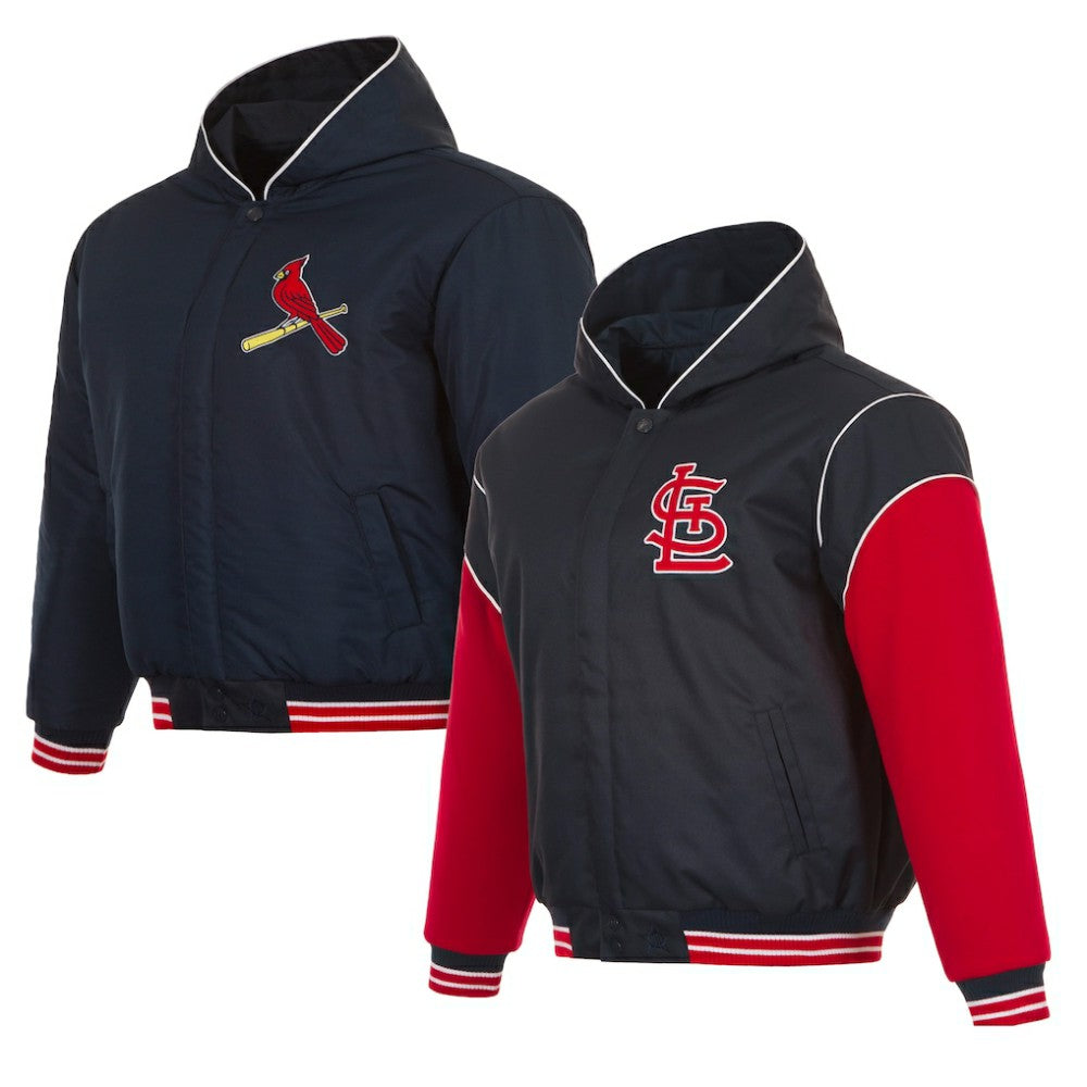MLB St. Louis Cardinals JH Design Youth Reversible Fleece Full-Snap Hoodie Jacket