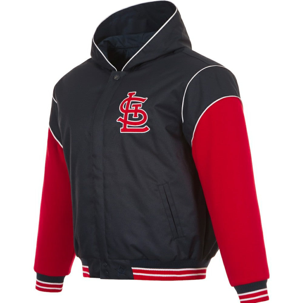 MLB St. Louis Cardinals JH Design Youth Reversible Fleece Full-Snap Hoodie Jacket