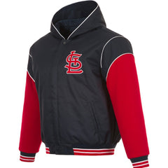 MLB St. Louis Cardinals JH Design Youth Reversible Fleece Full-Snap Hoodie Jacket