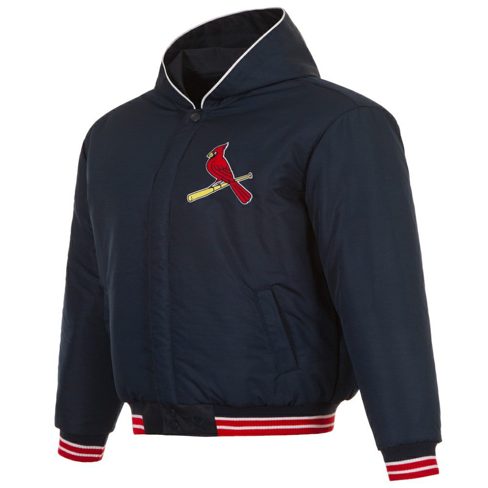 MLB St. Louis Cardinals JH Design Youth Reversible Fleece Full-Snap Hoodie Jacket