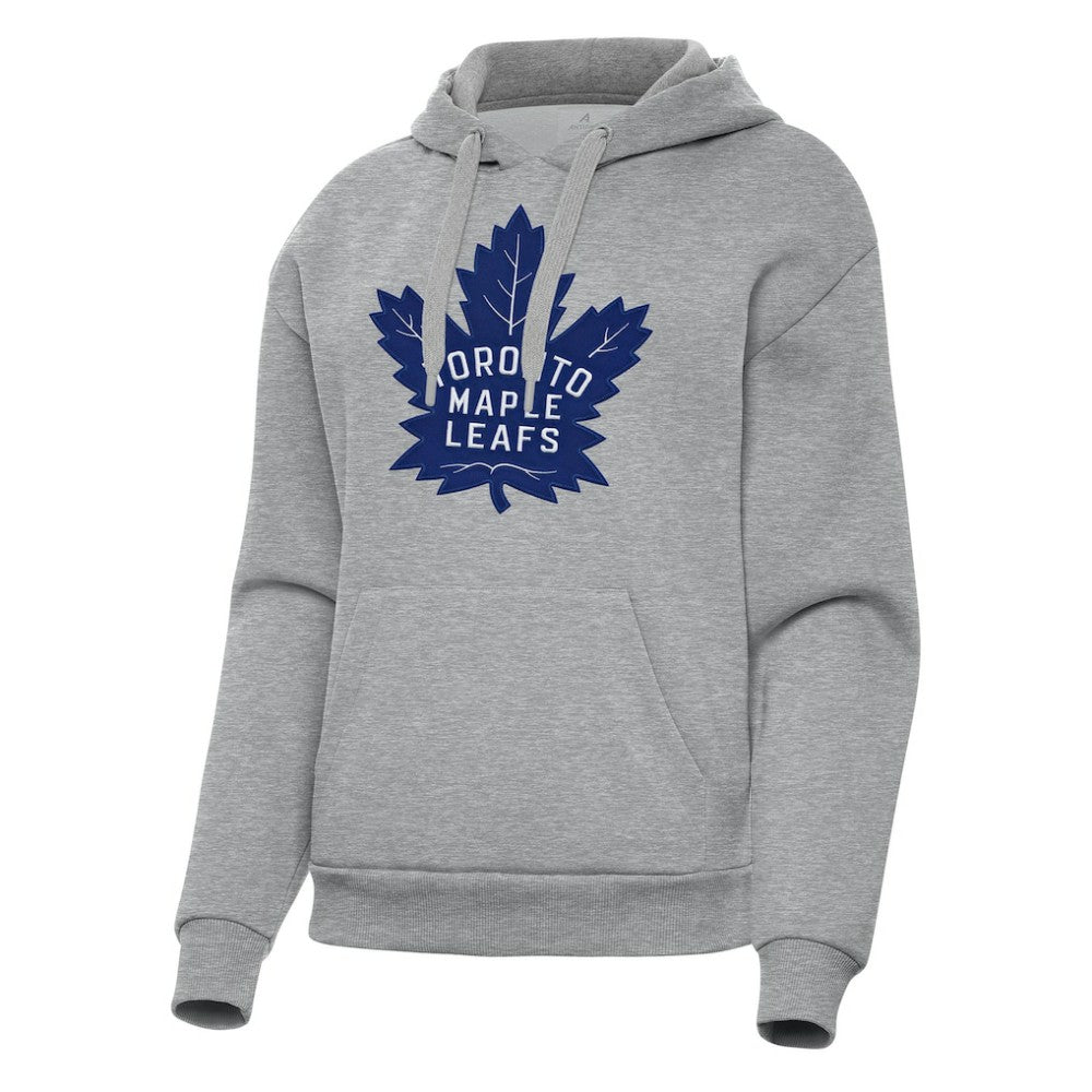 NHL Heather Gray Toronto Maple Leafs Antigua Women's Victory Pullover Hoodie
