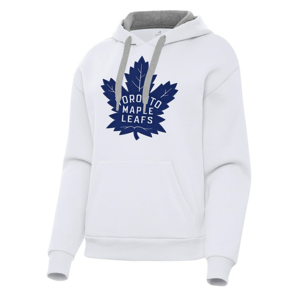 NHL White Toronto Maple Leafs Antigua Women's Victory Pullover Hoodie