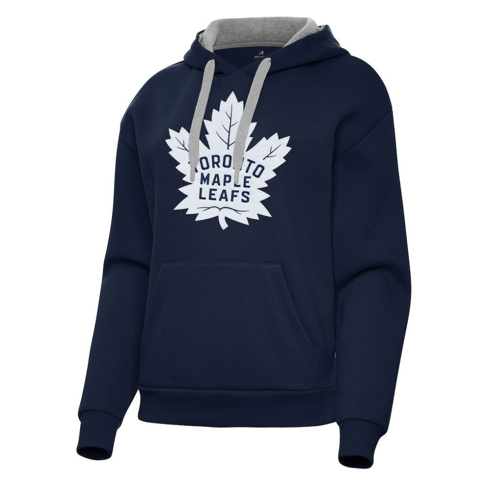 NHL Navy Toronto Maple Leafs Antigua Women's Victory Pullover Hoodie