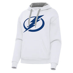 NHL White Tampa Bay Lightning Antigua Women's Victory Pullover Hoodie