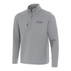 NHL Gray Washington Capitals Antigua Insider Quarter-Zip Top