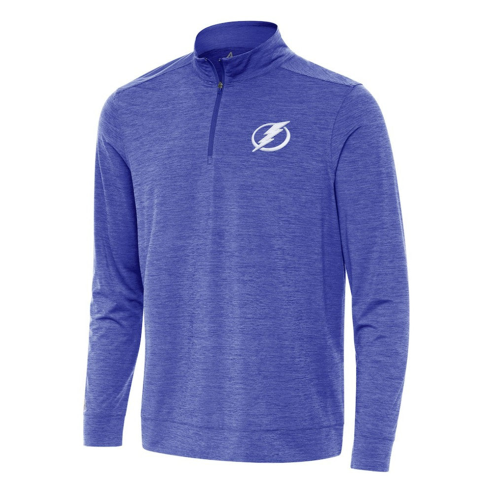 NHL Heather Royal Tampa Bay Lightning Antigua Bright Quarter-Zip Top