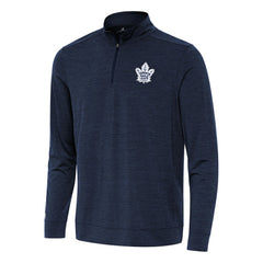 NHL Heather Navy Toronto Maple Leafs Antigua Bright Quarter-Zip Top