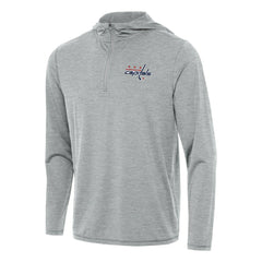 NHL Heather Gray Washington Capitals Antigua Tidy Quarter-Zip Hoodie