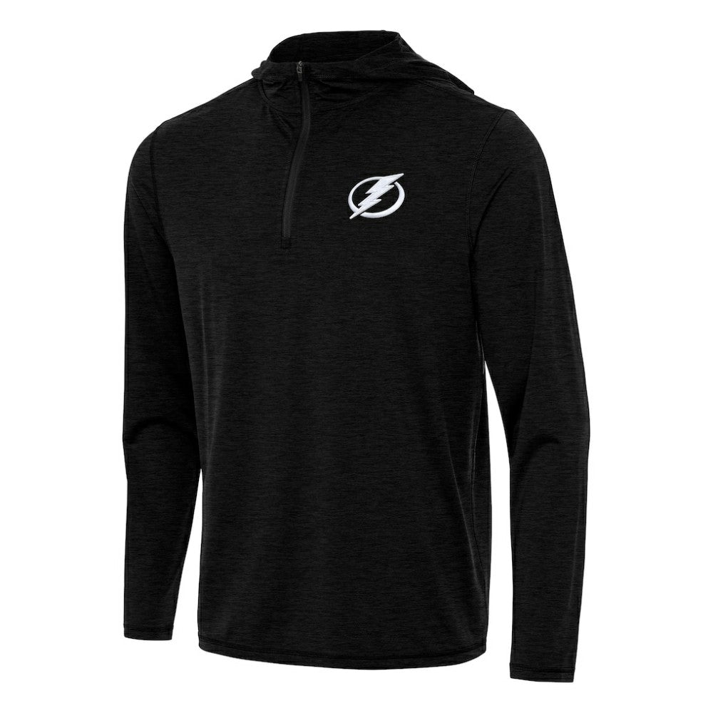 NHL Heather Black Tampa Bay Lightning Antigua Tidy Quarter-Zip Hoodie