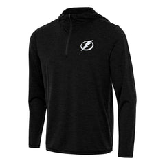 NHL Heather Black Tampa Bay Lightning Antigua Tidy Quarter-Zip Hoodie