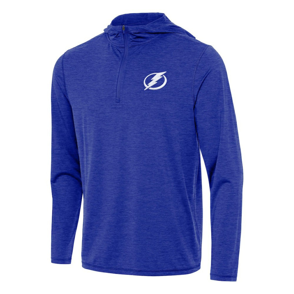 NHL Heather Royal Tampa Bay Lightning Antigua Tidy Quarter-Zip Hoodie