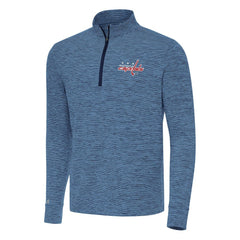 NHL Heather Navy Washington Capitals Antigua Cause Quarter-Zip Top