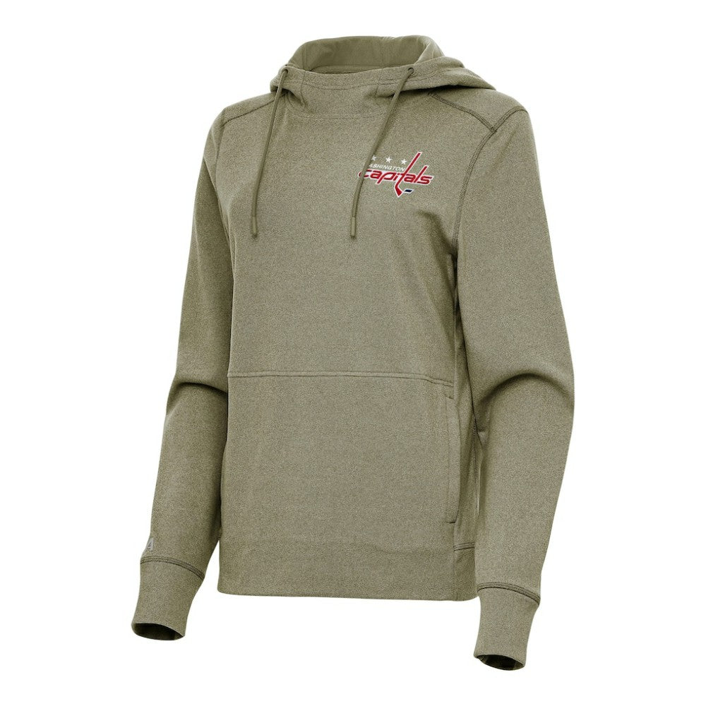 NHL Olive Washington Capitals Antigua Women's Justice Pullover Hoodie