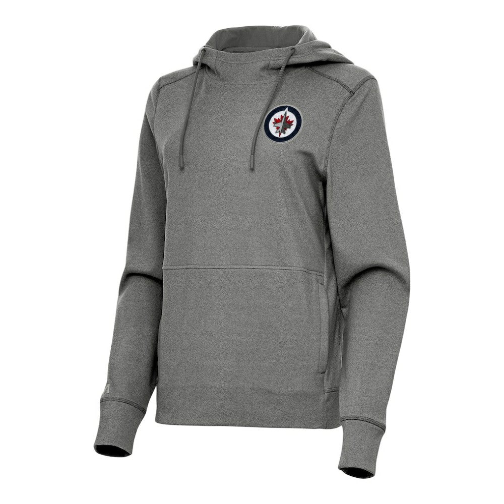 NHL Heather Black Winnipeg Jets Antigua Women's Justice Pullover Hoodie