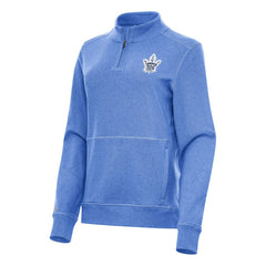 NHL Heather Royal Toronto Maple Leafs Antigua Women's Crush Quarter-Zip Fleece Sweatshirt