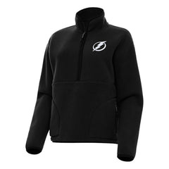 NHL Black Tampa Bay Lightning Antigua Women's Figure Half-Zip Pullover Sweatshirt