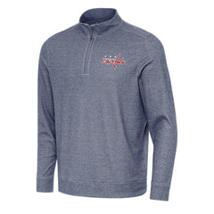 NHL Heather Navy Washington Capitals Antigua Subtle Quarter-Zip Sweatshirt
