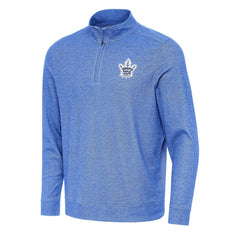 NHL Heather Royal Toronto Maple Leafs Antigua Subtle Quarter-Zip Sweatshirt