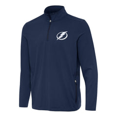 NHL Navy Tampa Bay Lightning Antigua Perilous Quarter-Zip Sweatshirt