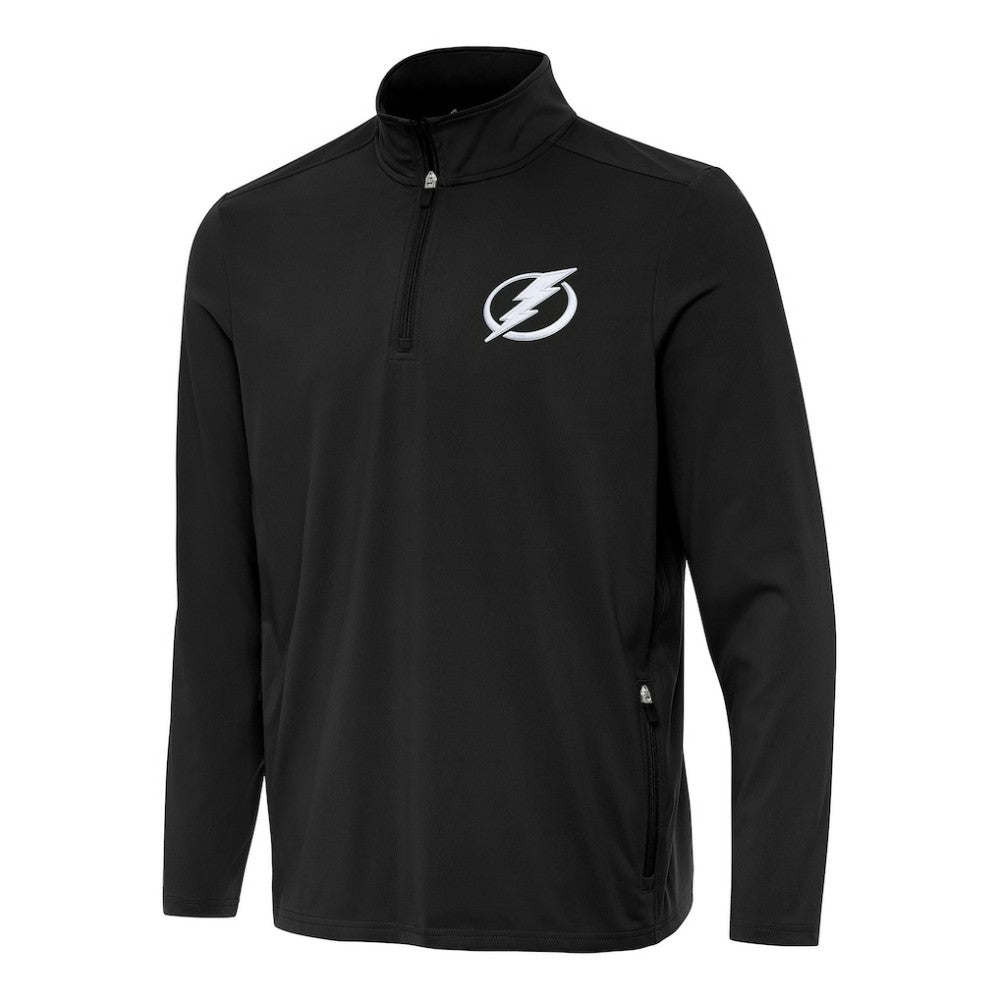 NHL Black Tampa Bay Lightning Antigua Perilous Quarter-Zip Sweatshirt