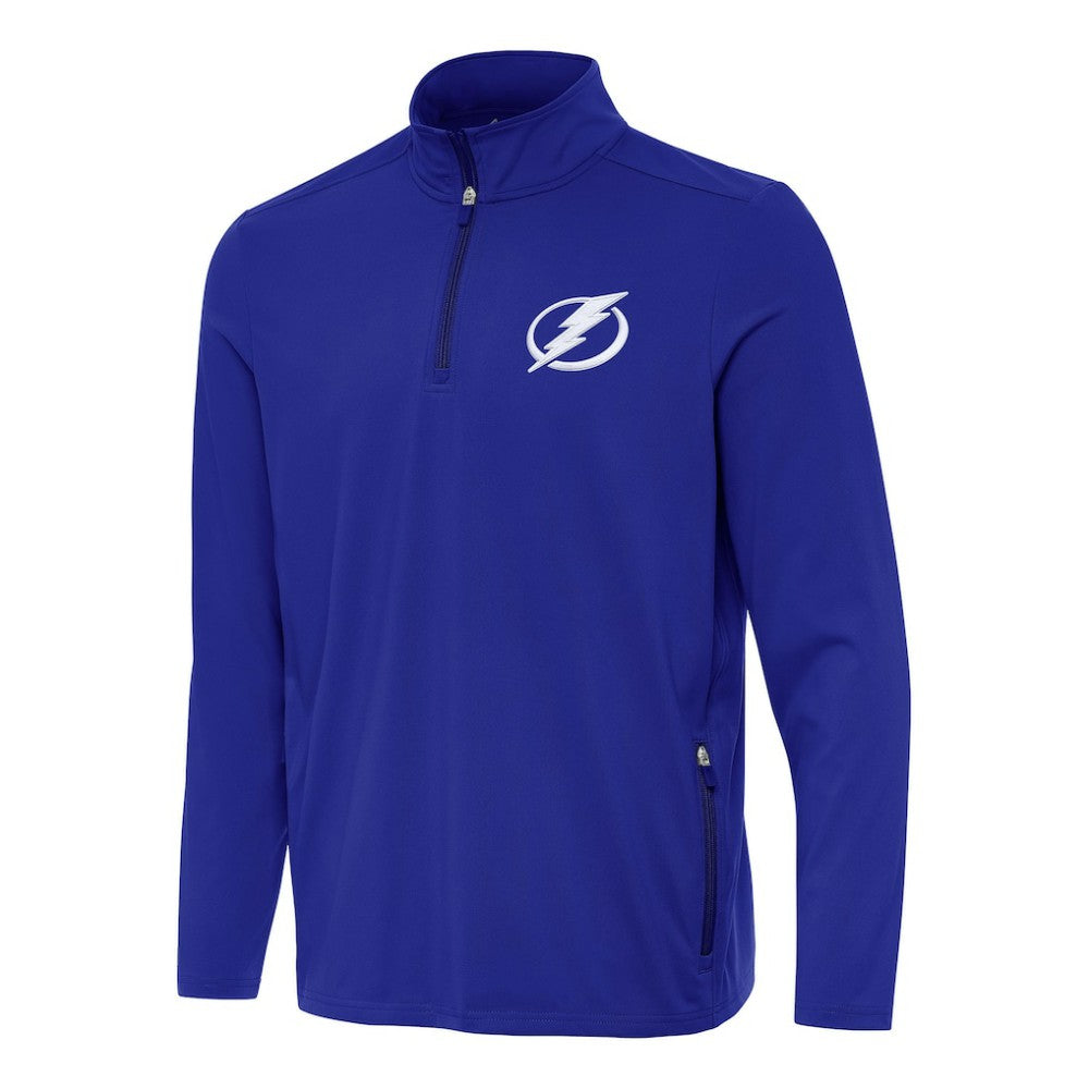 NHL Royal Tampa Bay Lightning Antigua Perilous Quarter-Zip Sweatshirt