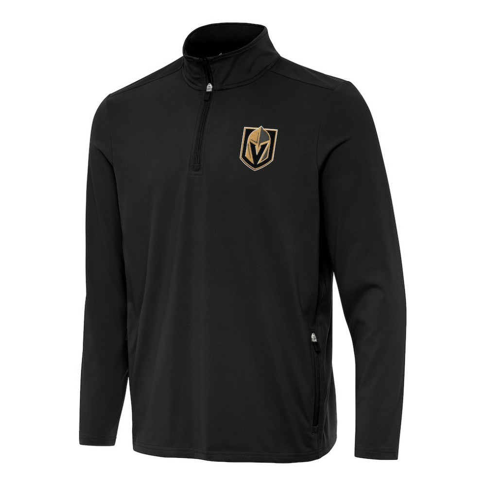 NHL Black Vegas Golden Knights Antigua Perilous Quarter-Zip Sweatshirt