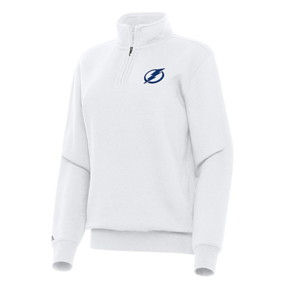 NHL White Tampa Bay Lightning Antigua Women's Victory Quarter-Zip Sweatshirt