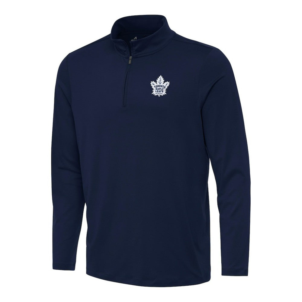 NHL Navy Toronto Maple Leafs Antigua Reprocess Quarter-Zip Top