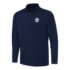 NHL Navy Toronto Maple Leafs Antigua Reprocess Quarter-Zip Top