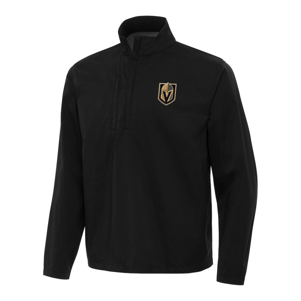 NHL Black Vegas Golden Knights Antigua Brisk Quarter-Zip Windbreaker
