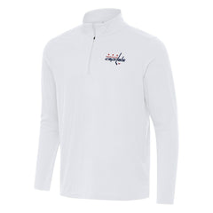 NHL White Washington Capitals Antigua Intent Quarter-Zip Top