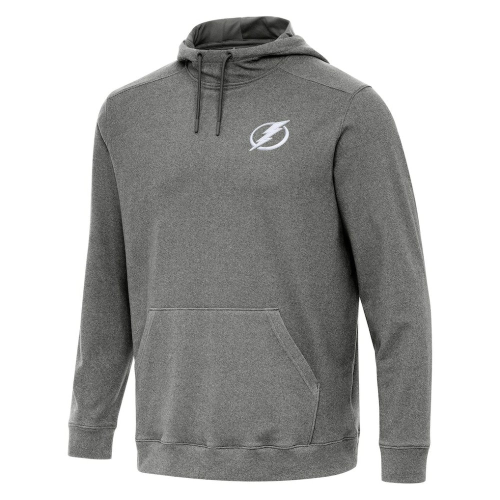 NHL Heather Black Tampa Bay Lightning Antigua Cloud Pullover Hoodie