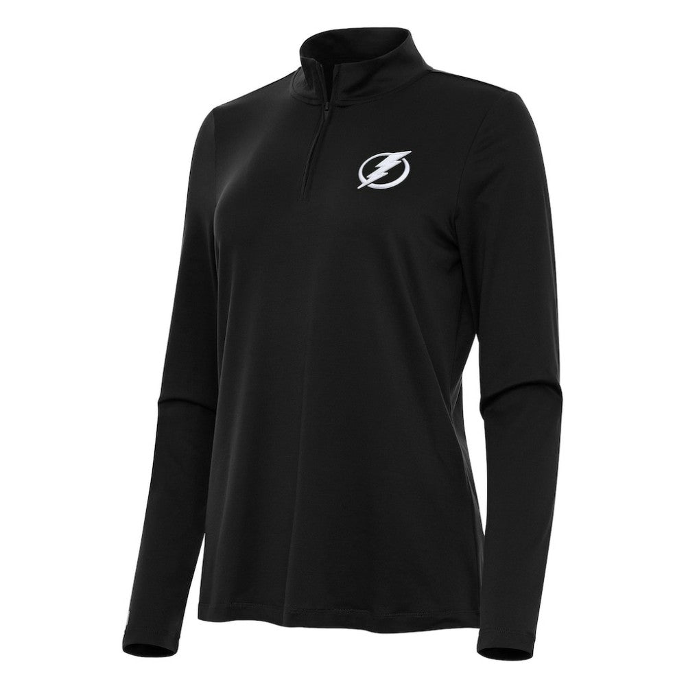 NHL Black Tampa Bay Lightning Antigua Women's Reprocess Quarter-Zip Top